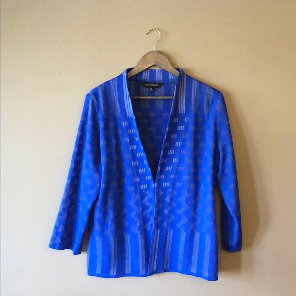Ming Wang Textured Knit Petite Jacket